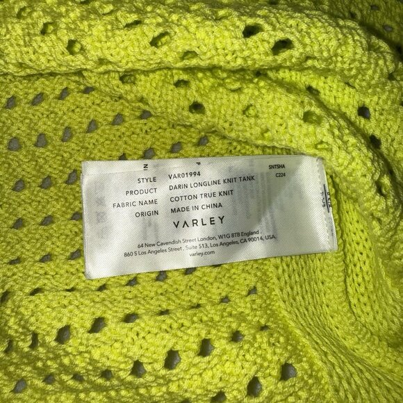 Women’s Varley Darin Longline Knit Tank Yellow Size Medium - Picture 6 of 7